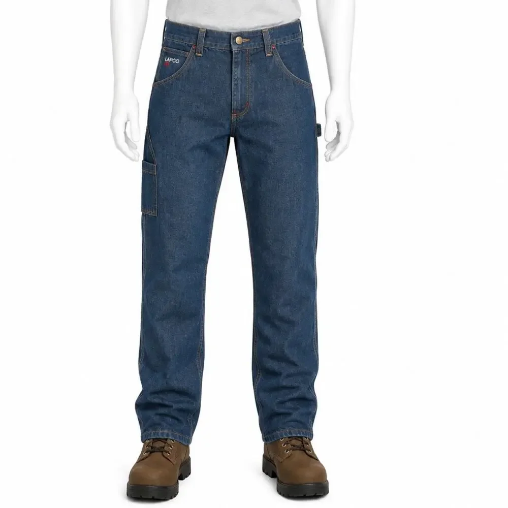 LAPCO FR Flame Resistant Denim Work Pants Men 34x32 Utility Carpenter Oilfield